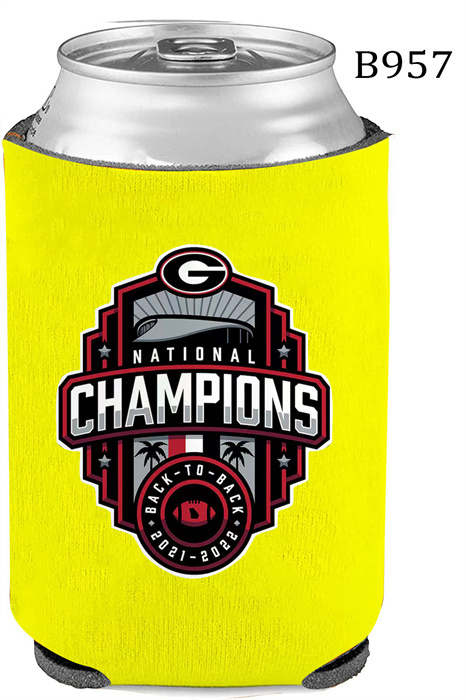 Georgia Bulldogs Yellow 2022 National Champions Can Coolers B957